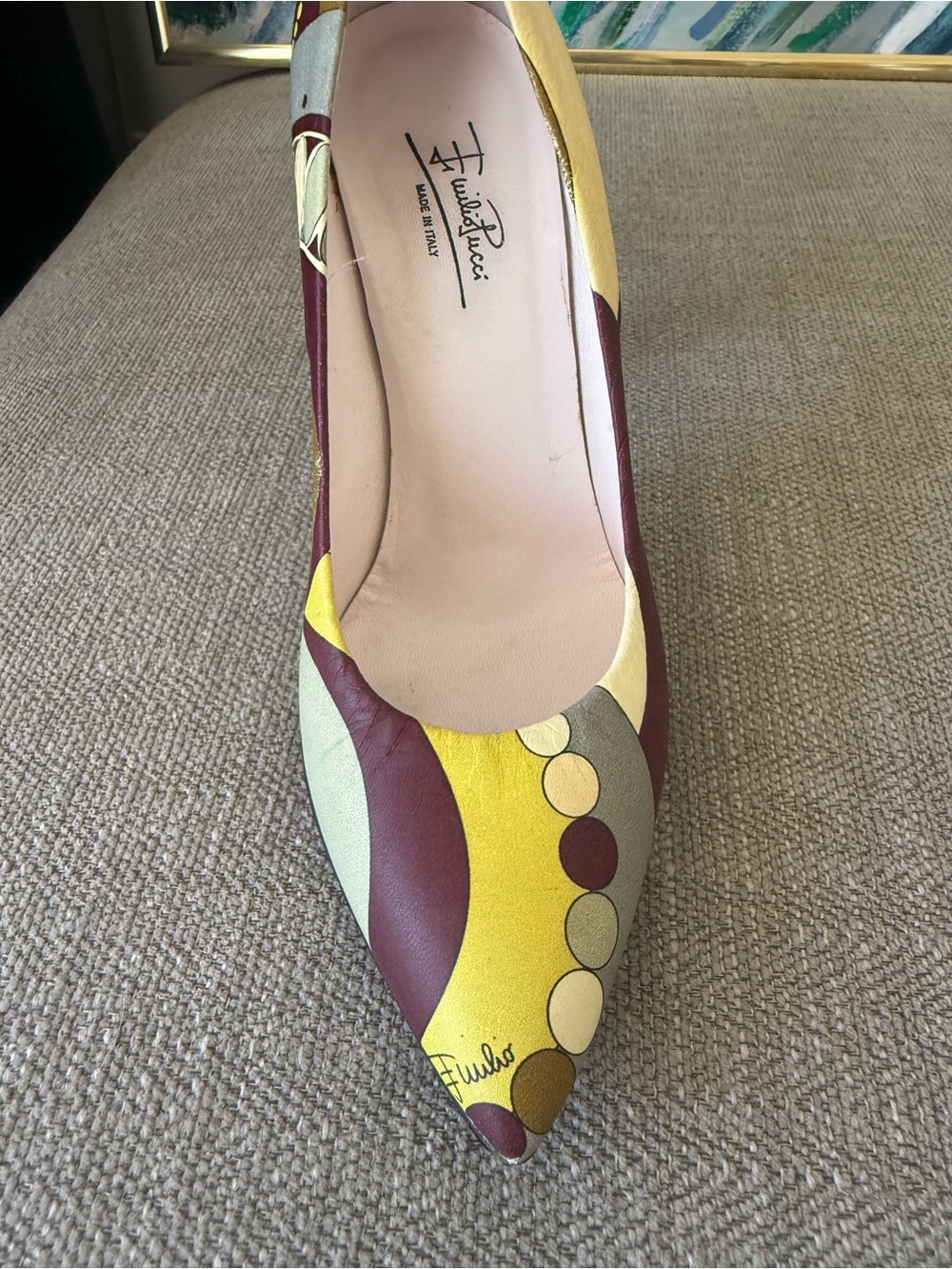 Vintage Emilio Pucci Pumps! Psychedelic Print Size 5 - Picture 8 of 9